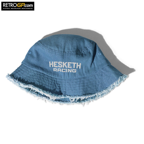 Hesketh Racing Distressed Denim Bucket Hat