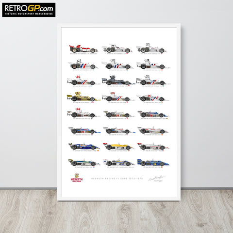 Hesketh Racing Cars Framed Print