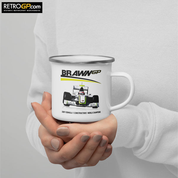 Brawn GP Enamel Mug – RetroGP