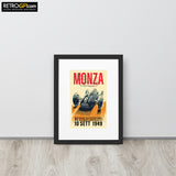 Monza 1949 Matte Paper Framed Poster With Border