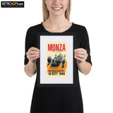 Monza 1949 Matte Paper Framed Poster With Border