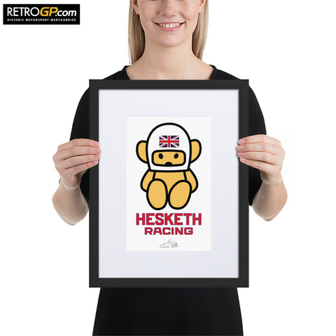 Hesketh Racing Bear Framed Poster with Border