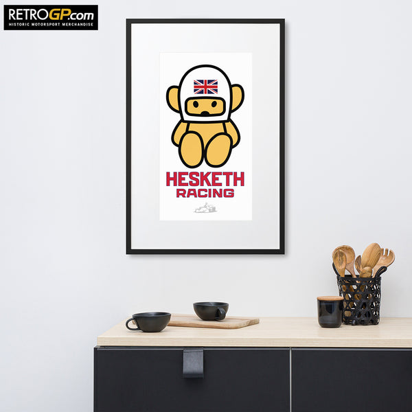 Hesketh Racing Bear Framed Poster with Border