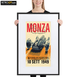 Monza 1949 Matte Paper Framed Poster With Border