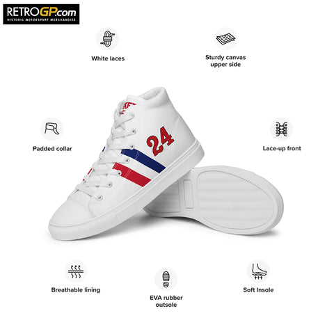 Official Hesketh Racing High Top Canvas Shoes Ladies