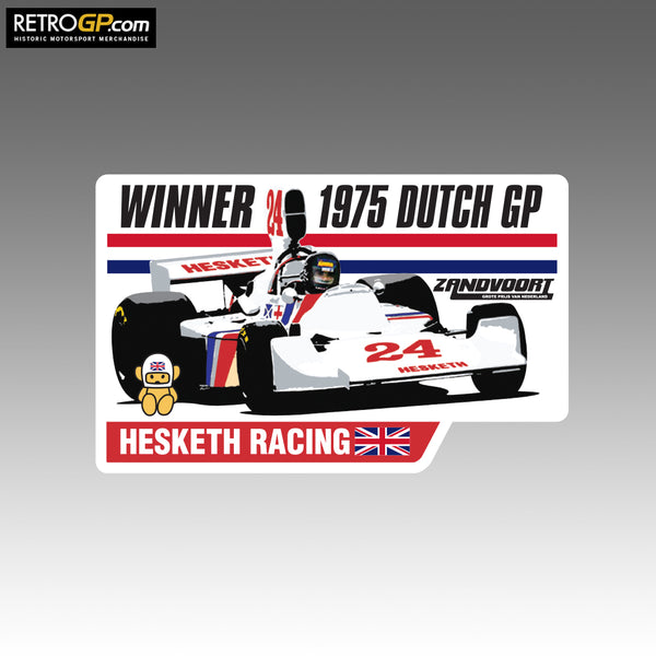 Official Hesketh Racing 1975 Dutch GP Sticker